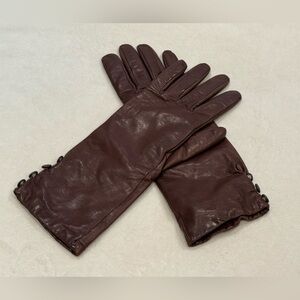 Cole Haan buttery leather cashmere gloves size 7.5